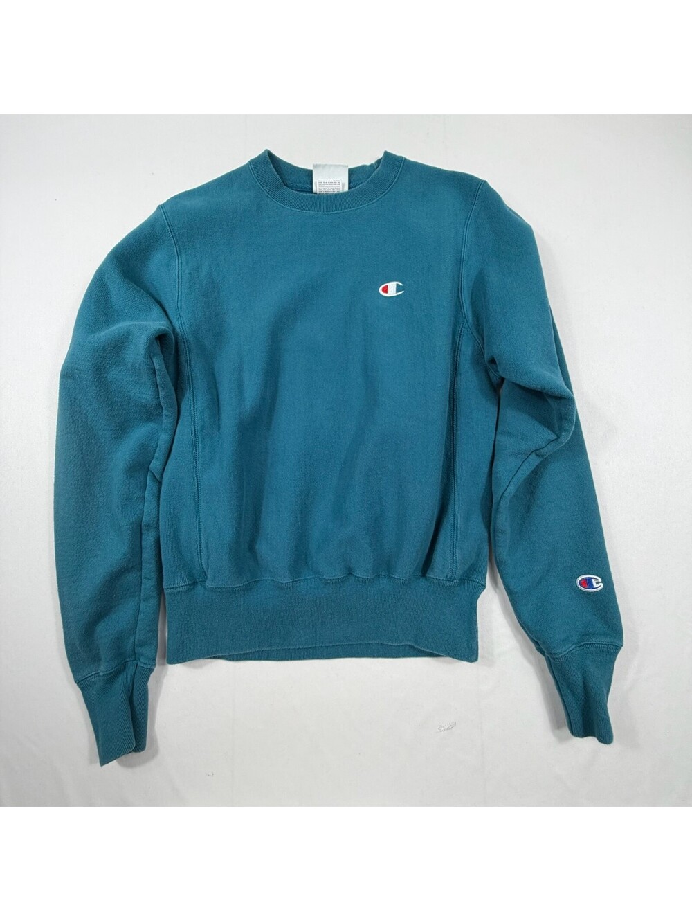 Champion Reverse Weave Crewneck Sweatshirt XS Teal Blue